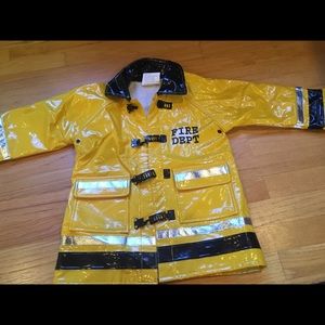 Fire rain jacket/costume. Fleece-lined.